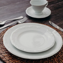 Jogo Aparelho Jantar  Relevo Chá Café - SERVE ATÉ 6 PESSOAS [+ BRINDE - KIT 6 TAÇAS]