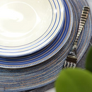 Jogo Aparelho de Jantar  Azul Royale Chá e Café - SERVE ATÉ 6 PESSOAS [ + BRINDE - KIT 6 TAÇAS ]