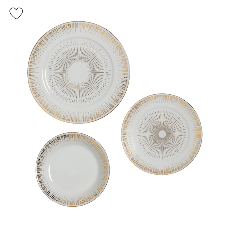 Jogo Aparelho de Jantar Sol  - SERVE ATÉ 6 PESSOAS [+ BRINDE - KIT 6 TAÇAS]