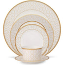 Jogo Aparelho de Jantar Porcelana Elegance Chanel - SERVE ATÉ 6 PESSOAS [ + BRINDE - KIT 6 TAÇAS ]