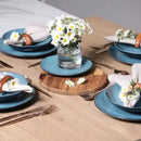 Jogo Aparelho de Jantar Stoneware Orgânico Petroleum/Night Sky - SERVE ATÉ 6 PESSOAS [+ BRINDE - KIT 6 TAÇAS]