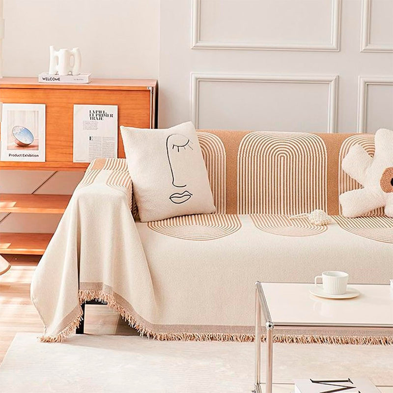 [Leve 2 Pague 1] Capa de Sofá Rovelle em Algodão e Poliéster (Conforto e Charme Único!) +BRINDES: 2 Capas de Almofadas