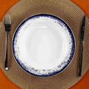 Jogo Aparelho de Jantar Decoração Névoa - SERVE ATÉ 6 PESSOAS [ BRINDE - KIT 6 TAÇAS ]