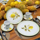 Jogo Aparelho de Jantar Natur Flores - SERVE ATÉ 6 PESSOAS [+ BRINDE - KIT 6 TAÇAS]