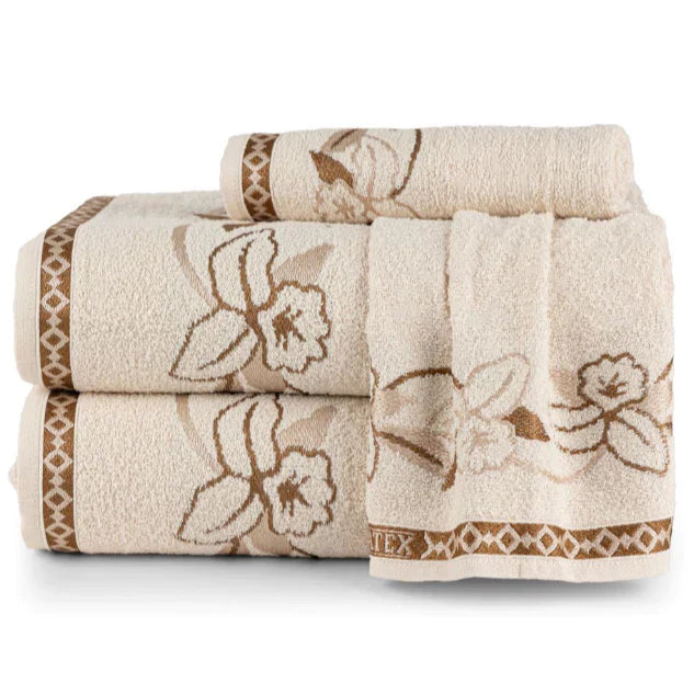 Jogo De Banho 5 Peças 370g/M² Hortência Toalhas 100% Algodão