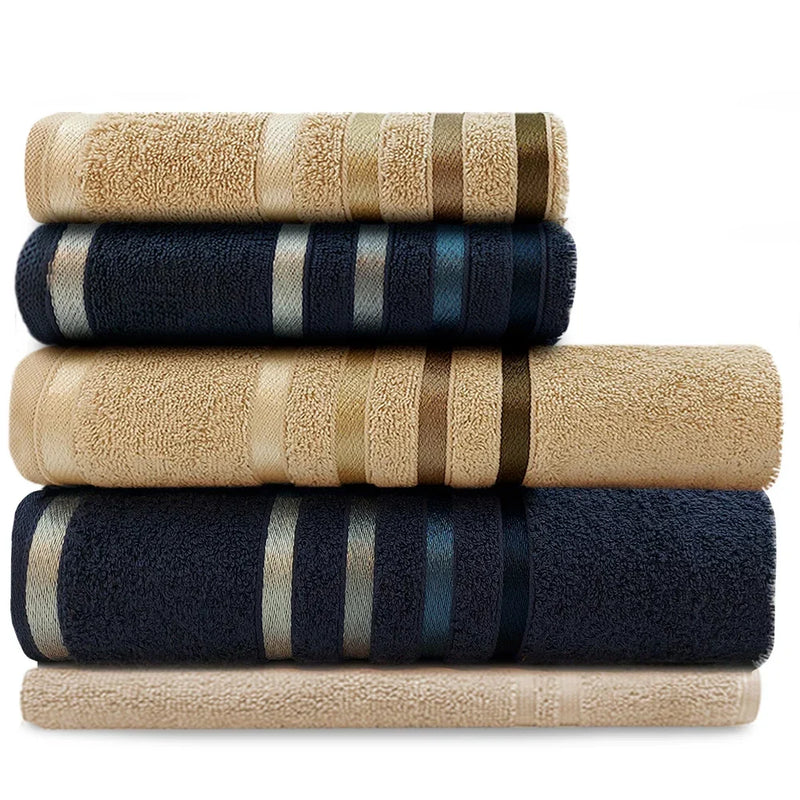 Jogo De Banho 5 Peças 450g/M² Karsten Toalhas 100% Algodão Premium