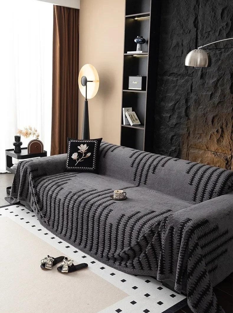 [Leve 2 Pague 1] Capa de Sofá Zaviani em Algodão e Poliéster (Encanto para o seu lar!) +BRINDES: 2 Capas de Almofadas